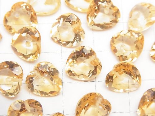 High Quality Citrine AAA Heart cut 10x10x6mm 1/4strands -Bracelet