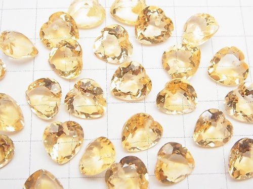 High Quality Citrine AAA Heart cut 10x10x6mm 1/4strands -Bracelet