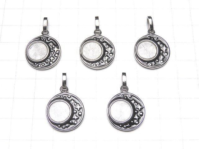 Pendentif météorite (Muonionalusta) 18 x 18 mm, serti clos, 1 pièce