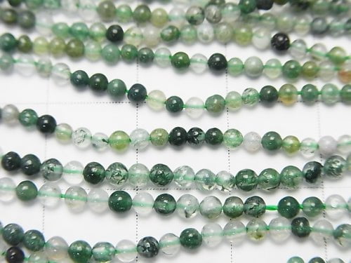 1strand $3.79! Moss Agate Round 2mm 1strand beads (aprx.15inch/38cm)