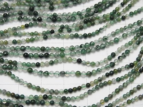 1strand $3.79! Moss Agate Round 2mm 1strand beads (aprx.15inch/38cm)
