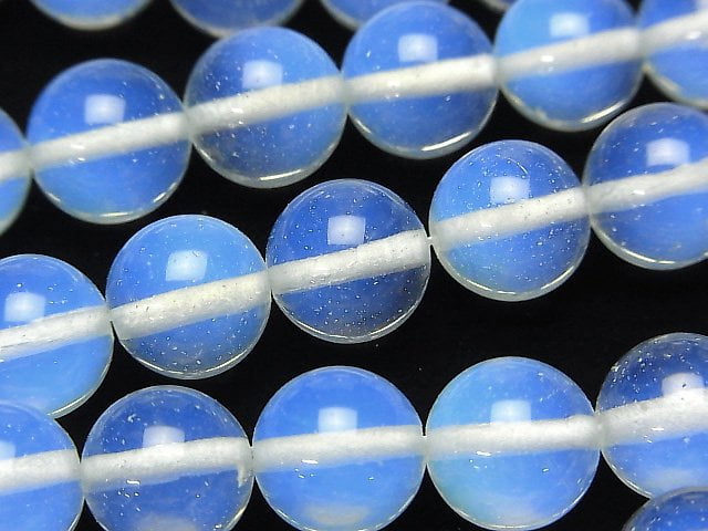Synthetischer Opal Rund 12mm Weiß 1strang Perlen (ca. 14 Zoll / 34 cm)