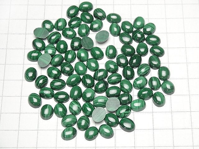 Malachit AAA ovaler Cabochon 9x7mm 3 Stück