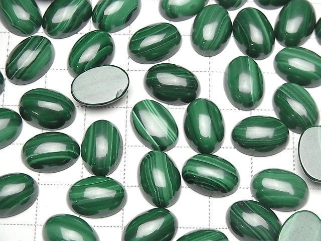 Malachit AAA ovaler Cabochon 14x10mm 2 Stück