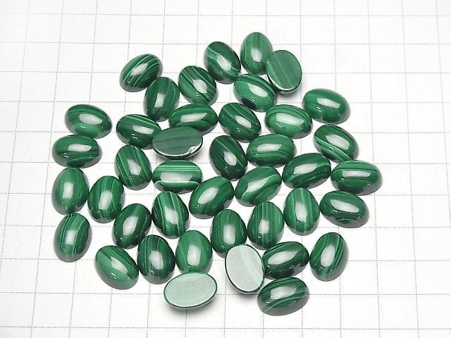 Malachit AAA ovaler Cabochon 14x10mm 2 Stück