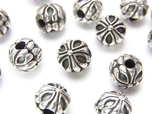 Silver925, Rondelle design, 7x7.5x7.5mm, 1pc