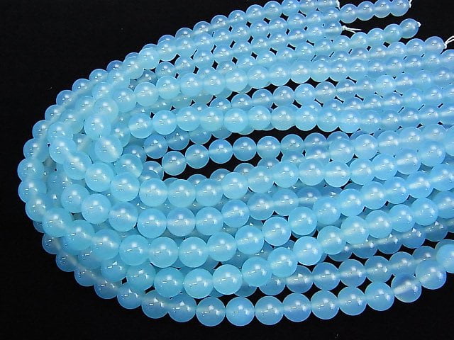 Meeresblauer Chalcedon AAA Rund 10mm 1/4 oder 1 Strang Perlen (ca. 15 Zoll / 38 cm)