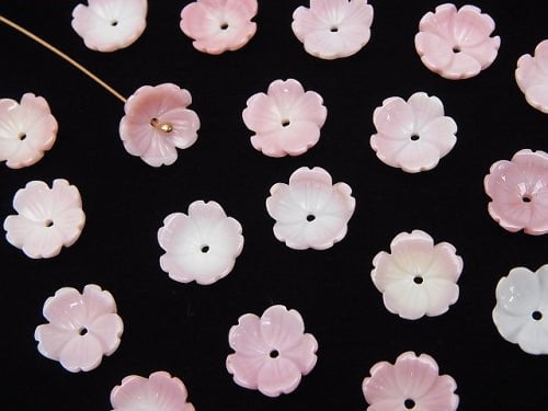 Königin Conch-Schale AAA stereoskopische Blume (Sakura) 10x10x1,5 mittiges Loch 4 Stück 7,79 $!