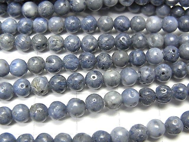 散裝石府綢珊瑚圓珠4毫米1串珠子 (約15英吋/36公分)
