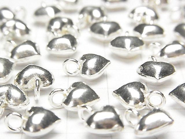 Karen Silver Heart Motif Charm 12x10x5.5mm White Silver 1pc