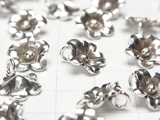 泰銀花朵飾品吊飾 11x11mm 1個