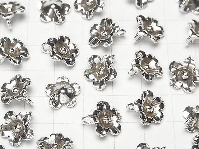 泰銀花朵飾品吊飾 11x11mm 1個