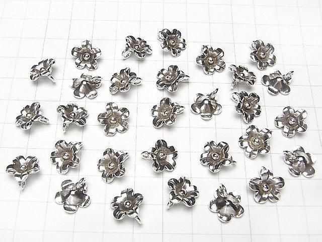 泰銀花朵飾品吊飾 11x11mm 1個