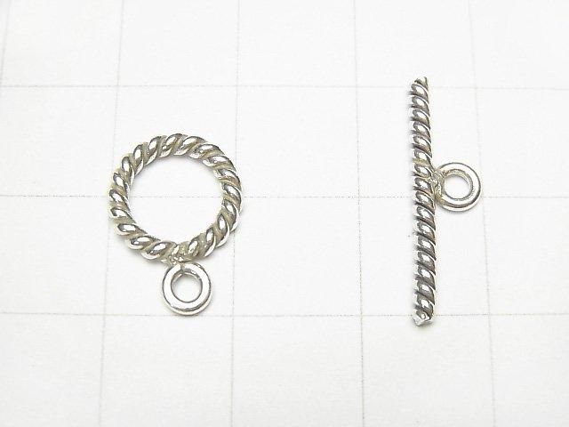 Karen Silver Twist Toggle 10mm Jump Ring (1 pair)