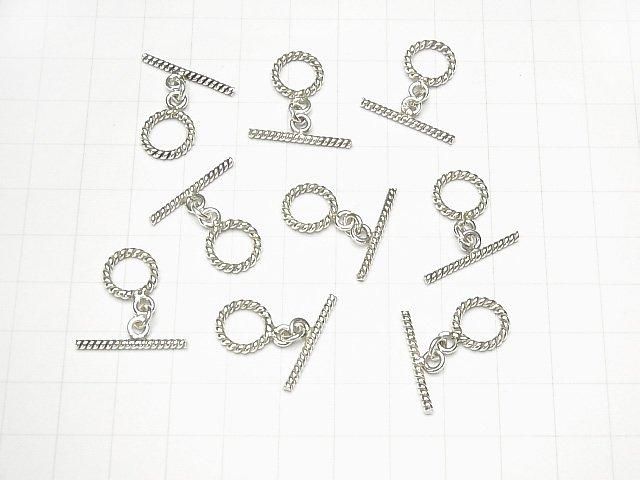 Karen Silver Twist Toggle 10mm Jump Ring (1 pair)