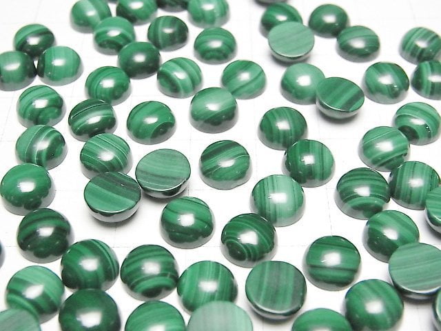 Malachit AAA Rund Cabochon 8x8mm 4Stück