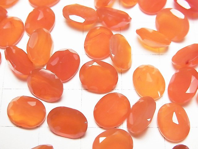 Hohe Qualität Karneol AAA lose Steine oval facettiert 10x8mm 4 Stück
