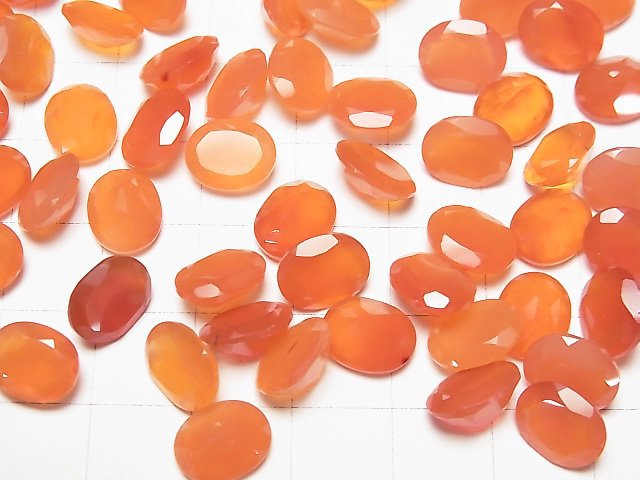 Hohe Qualität Karneol AAA lose Steine oval facettiert 10x8mm 4 Stück
