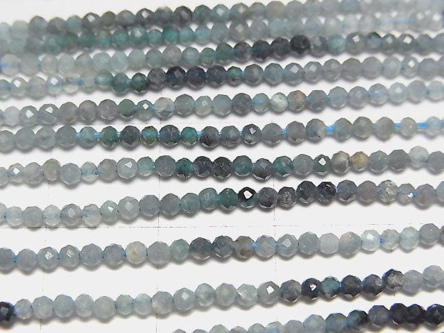 高品質!格蘭迪迪埃石 AA+ 刻面圓珠 2mm 1串珠子 (約12英吋/30公分)