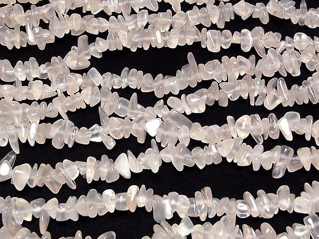 Madagaskar Rosenquarz AA++ Kleine Nuggets (Chips) 1Strang Perlen (ca. 34 Zoll/86 cm)