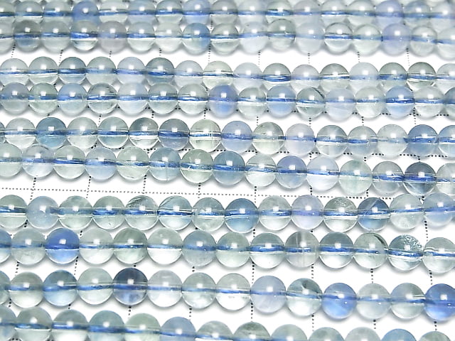 Blue Green Fluorite AAA- Round 6mm half or 1strand beads (aprx.15inch / 36cm)