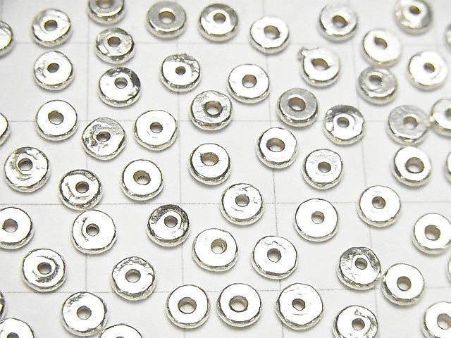 Karen Silver Rondelle (Discs) 5x5x1mm 10pcs