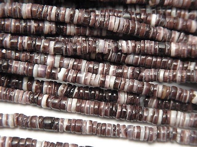 Violet Oyster Shell Rondelle (Heishi) 3x3x1mm half or 1strand beads (aprx.22inch/56cm)