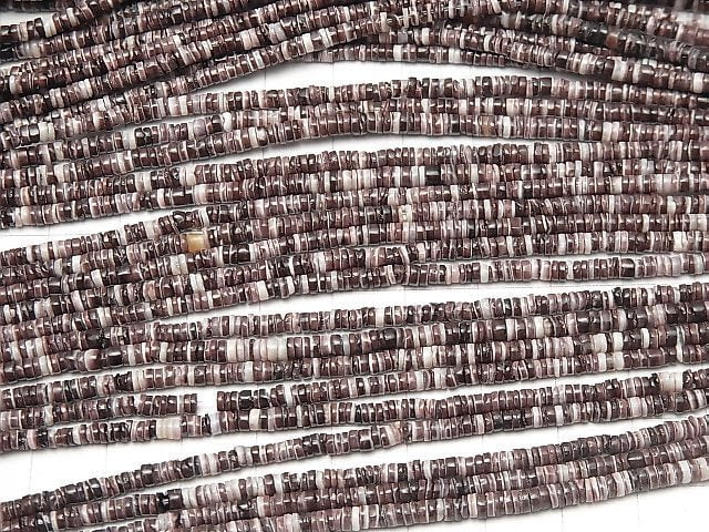 Violet Oyster Shell Rondelle (Heishi) 3x3x1mm half or 1strand beads (aprx.22inch/56cm)
