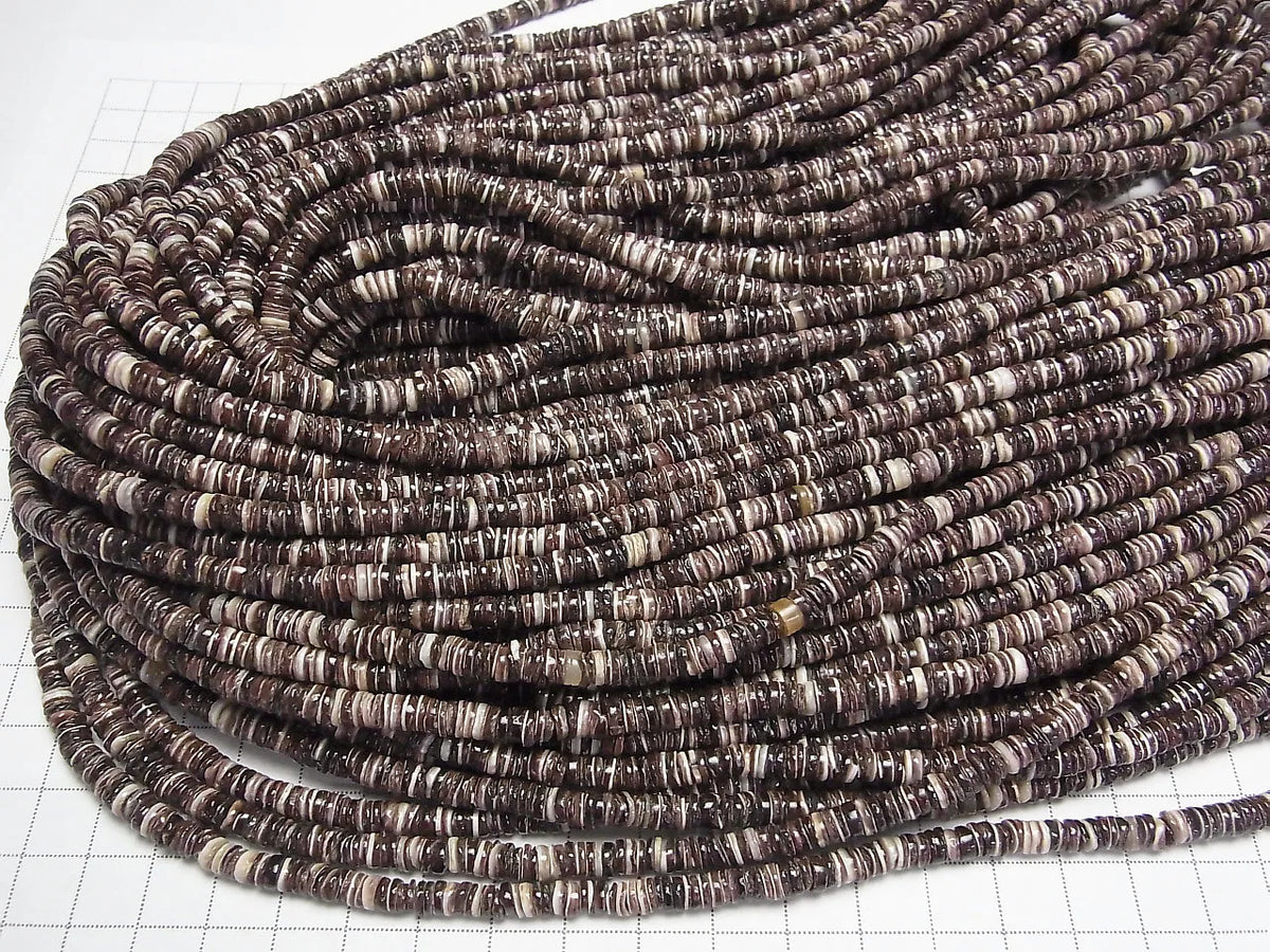 Violette Austernmuschel Rondelle (Heishi) 5x5x1mm 1Strang Perlen (ca. 58 cm)