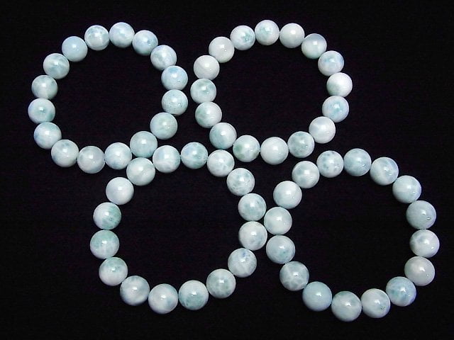 Larimar Pectolith AA++ Rund 13mm Armband