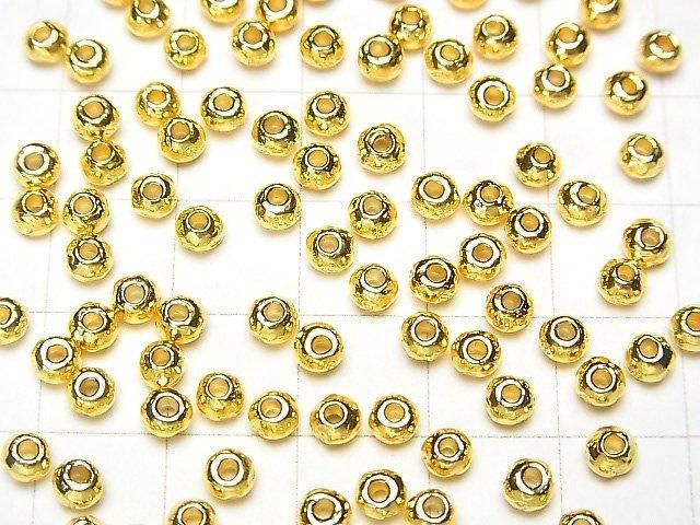 Karen Silver Flower Pattern Rondelle 3.5x3.5x2.5mm 18KGP 5pcs