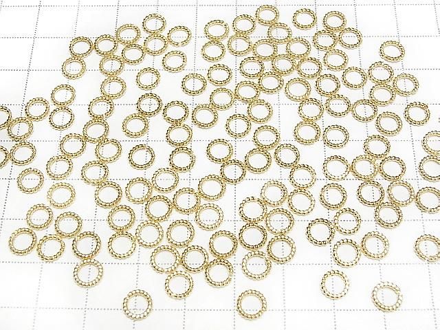 Karen Silver Rope Rings (Open/Close Type) 4mm, 5.5mm, 6mm, 8.5mm 18KGP 5pcs