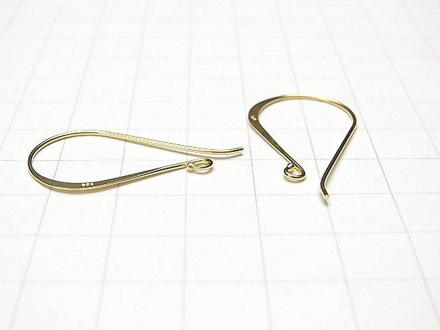 Silver925 Earwire 34x17mm 18KGP 1pair