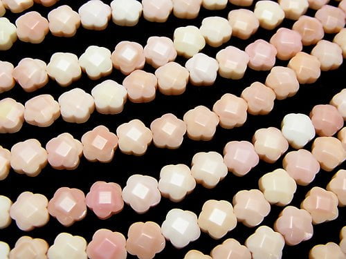 Queen Conch Shell AAA - AAA - Flower (Faceted) 8 x 8 x 4 mm half or 1 strand beads (aprx.15inch/38cm)