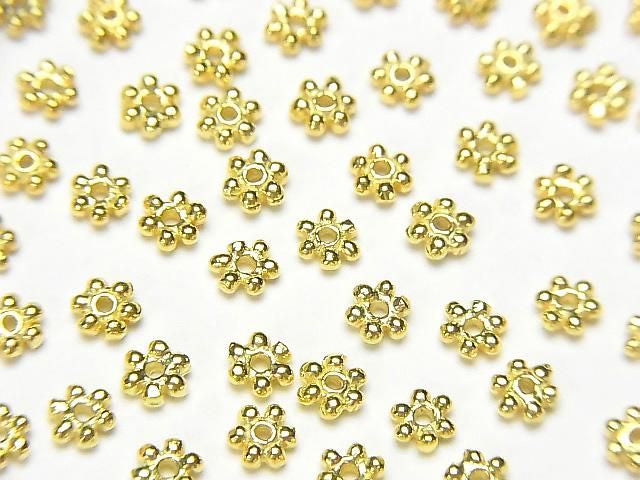 Silver925 Rondelle Daisy 4x4x1mm 18KGP 5pcs