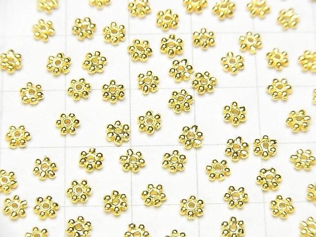 Silver925 Rondelle Daisy 4x4x1mm 18KGP 5pcs
