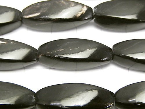 1strand $9.79! Buffalo Horn 4Faceted Twist Faceted Rice 25x10x10 Black 1strand beads (aprx.15inch / 37cm)