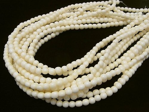 Buffalo Born Semi Round 6-7mm half or 1strand beads (aprx.15inch/38cm)