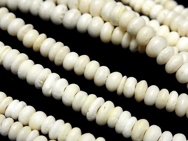 Buffalo Born Rondelle 5x5x3mm half or 1strand beads (aprx.15inch/36cm)