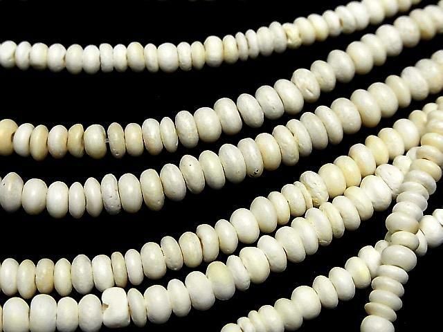 Buffalo Born Rondelle 5x5x3mm half or 1strand beads (aprx.15inch/36cm)