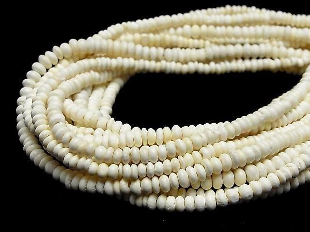 Buffalo Born Rondelle 5x5x3mm half or 1strand beads (aprx.15inch/36cm)
