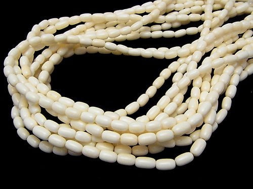 Buffalo Born Rice 8x4x4mm halbe oder 1Strang Perlen (ca. 15 Zoll / 38 cm)