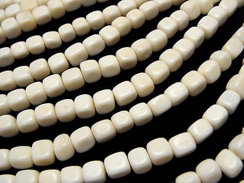 Buffalo Born Cube 6x6x6mm half or 1strand beads (aprx.15inch/38cm)