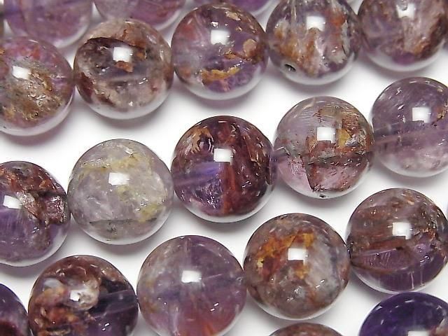 Améthyste jardin ronde AAA 12mm perles (environ 36cm/15pouces) en demi-fil ou un fil