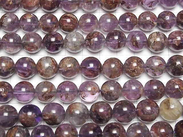 Améthyste jardin ronde AAA 12mm perles (environ 36cm/15pouces) en demi-fil ou un fil