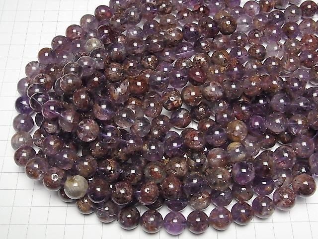 Améthyste jardin ronde AAA 12mm perles (environ 36cm/15pouces) en demi-fil ou un fil