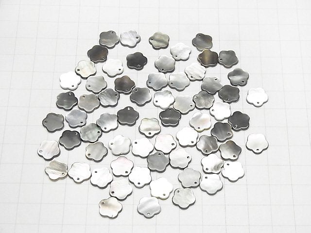 Hochwertige schwarze Muschel AAA Blume 10 mm 3 Stk $2,79!