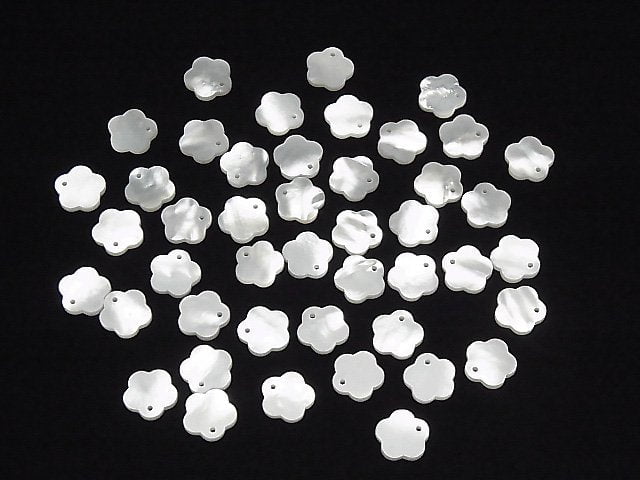 Hochwertige weiße Muschel AAA Blume 10 mm 3 Stk $2,79!