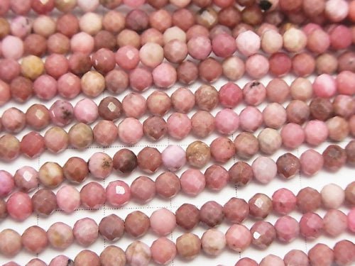 High Quality! 1strand $7.79! Rhodonite AA Faceted Round 4mm 1strand beads (aprx.15inch/38cm)