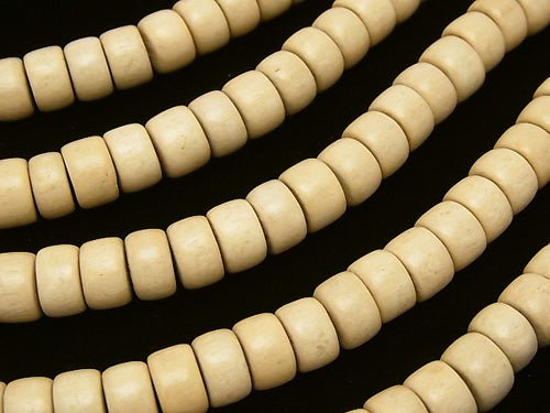 1strand $3.99! White Wood Rondelle 11 x 11 x 6 mm 1strand beads (aprx.15 inch / 38 cm)